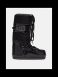MOON BOOT ICON GLANCE BLACK SATIN BOOTS