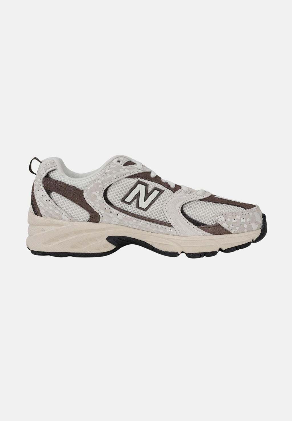 NEW BALANCE 530 cream and brown sneakers for women