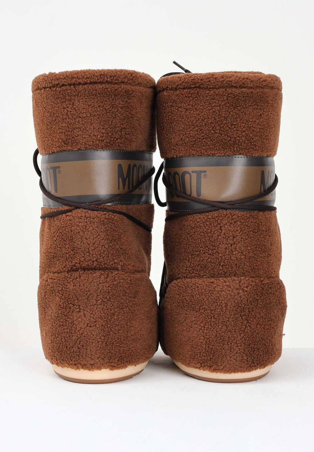 MOON BOOT Women's Brown Teddy ICON Snow Boots