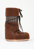 MOON BOOT Women's Brown Teddy ICON Snow Boots