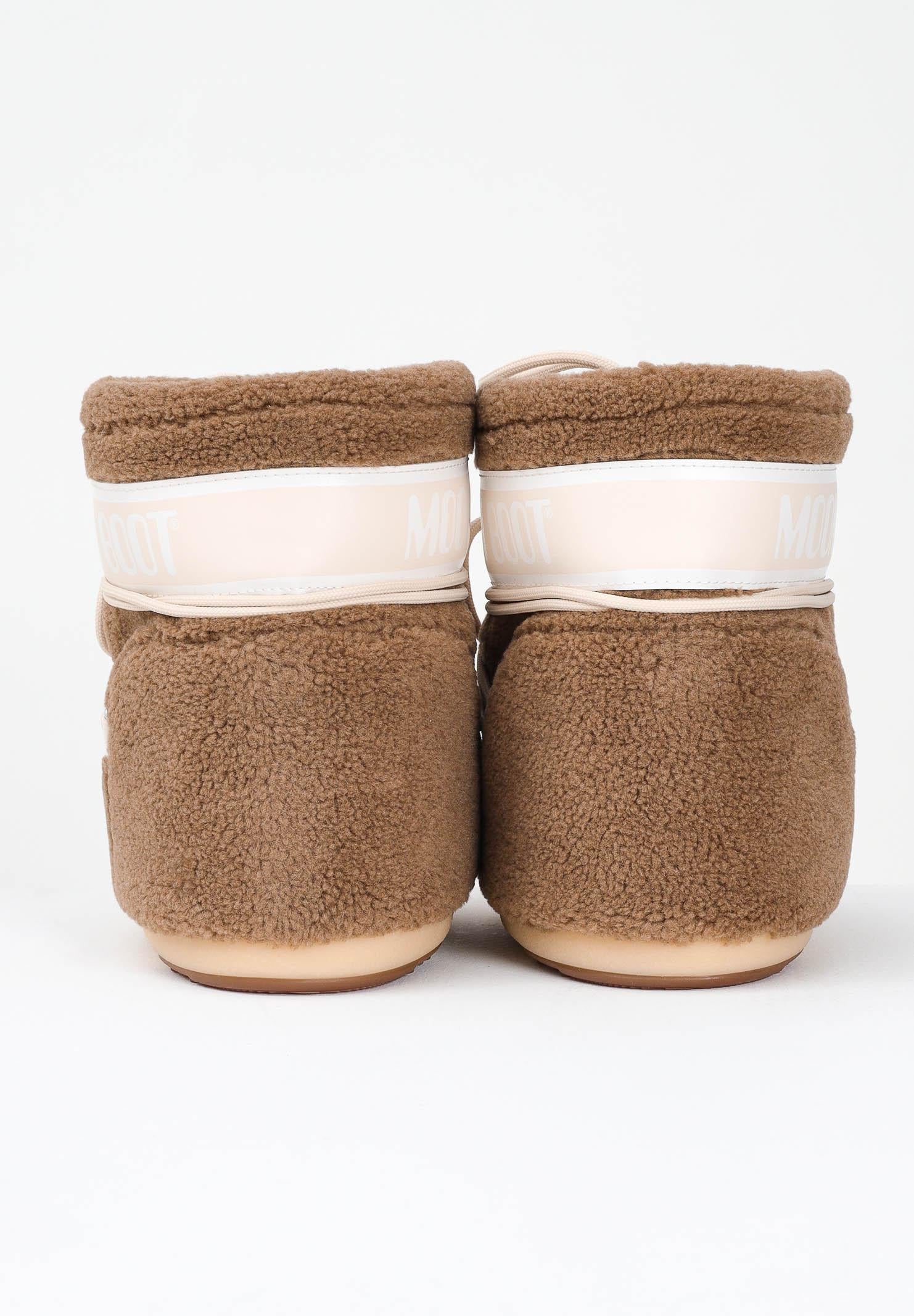 MOON BOOT Women's ICON LOW Brown Teddy Snow Boots