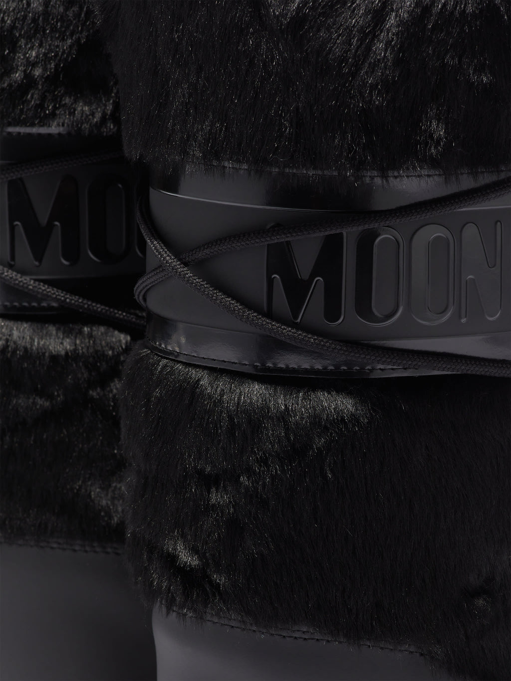 MOON BOOT ICON BLACK FAUX-FUR BOOTS